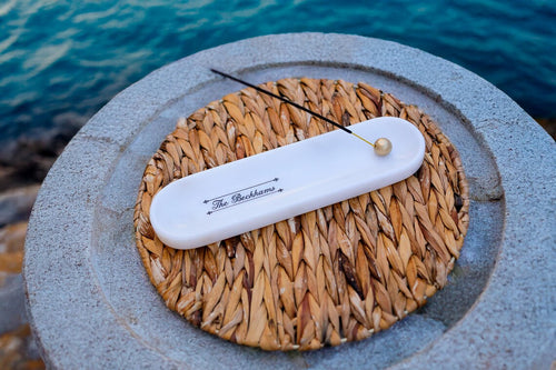 ARTEMIA Signum Personalized Marble Incense Holder – Handcrafted Custom Wedding Gift | Ege Home Decor