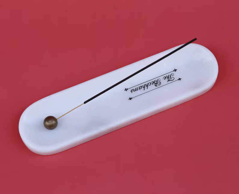 ARTEMIA Signum Personalized Marble Incense Holder – Handcrafted Custom Wedding Gift | Ege Home Decor