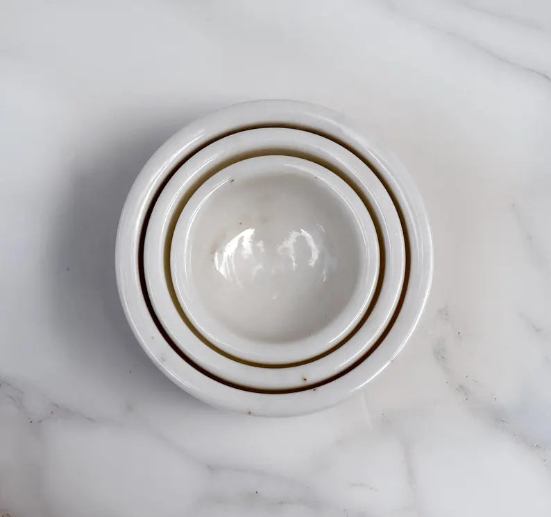 AURELIS White Marble 3-Piece Nesting Snack Bowl Set | Ege Home Decor