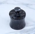 CLEMENZA Black Marble Jar with Lid – Handcrafted Marble Salt Cellar, Stone Canister – Compact Design | Ege Home Decor