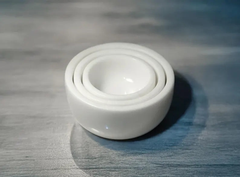 AURELIS White Marble 3-Piece Nesting Snack Bowl Set | Ege Home Decor